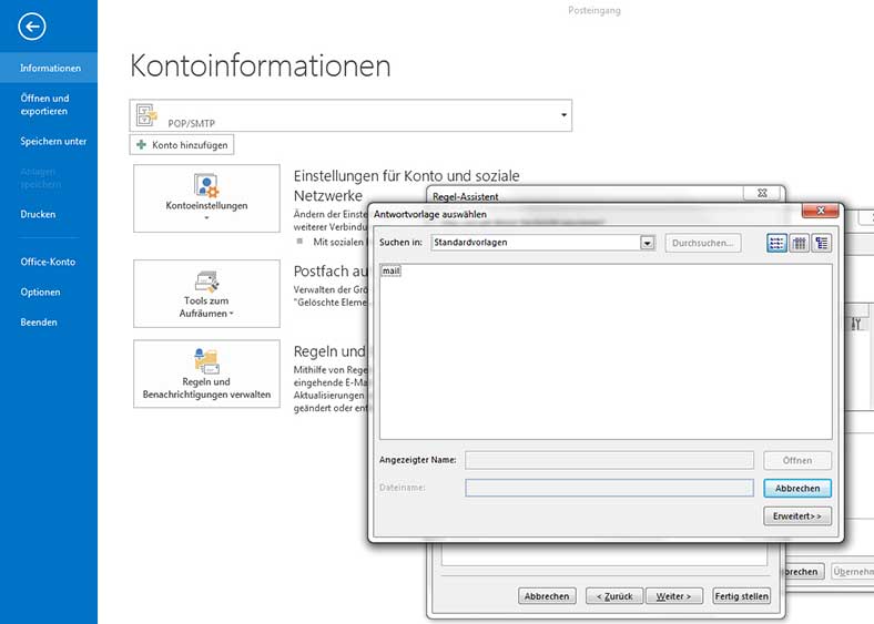 Abwesenheitsnotiz in Outlook 2013 einrichten - Schritt 5